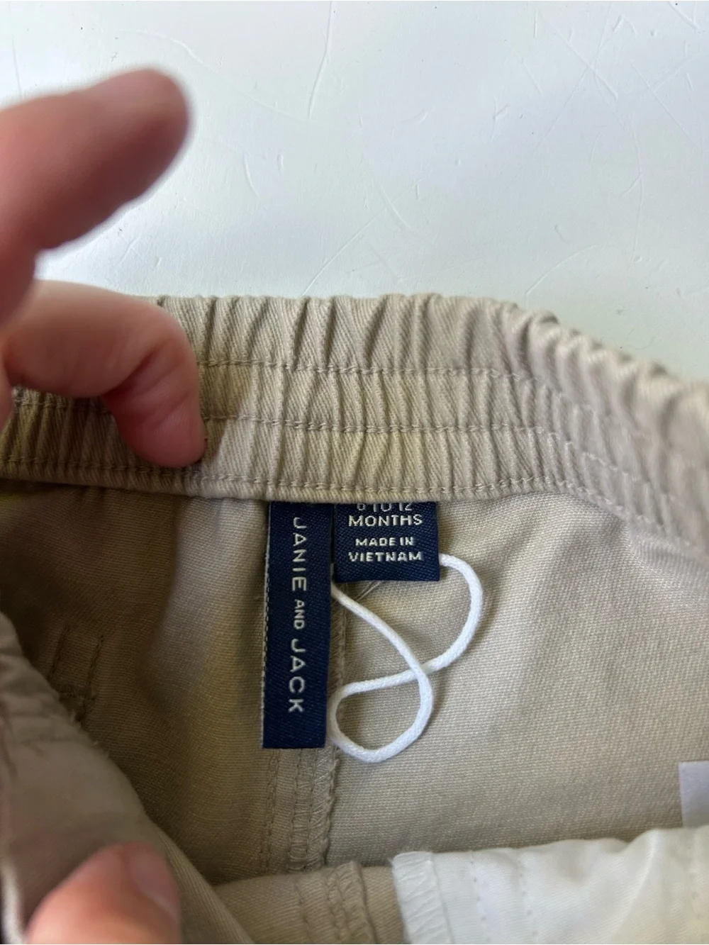 Janie and Jack Boys' Tan Drawstring Athletic Shorts 6-12 months